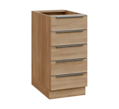 SIS - 4Z52 spodní skříňka, 5-zásuvková, 870x400x600, dub bardolino